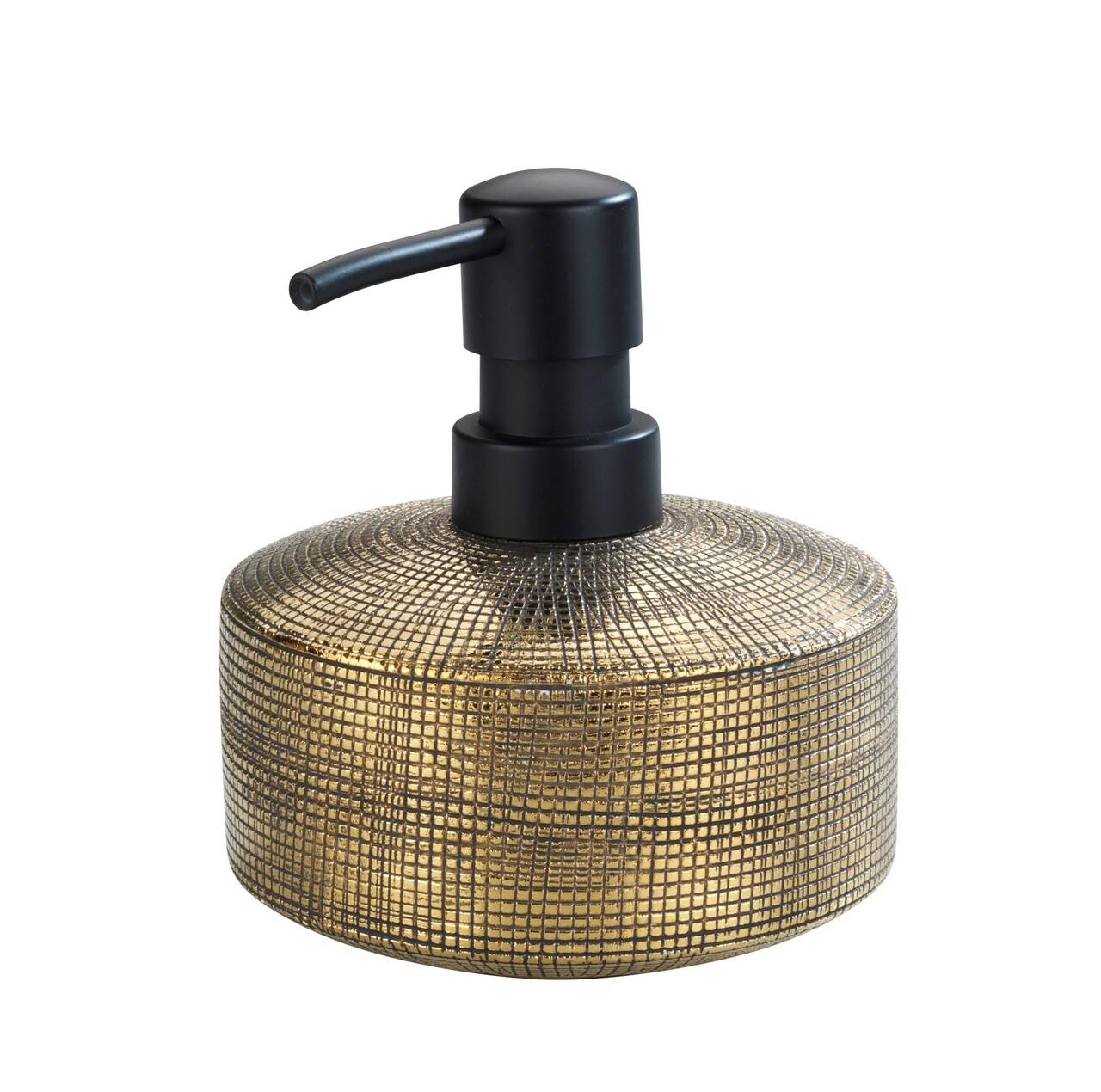 Dozator sapun lichid, Weno, Rivara, 10.5 x 10.5 x 12 cm, 400 ml, ceramica, auriu - imagine 5